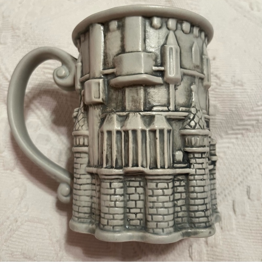 Disney Coffee Mug Cinderella Castle 3D WDW Princess Trinket Brush Holder